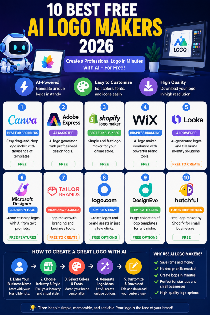 best free AI logo makers 2026