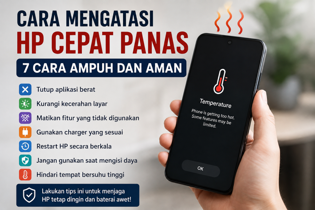 Cara mengatasi HP cepat panas agar tetap aman